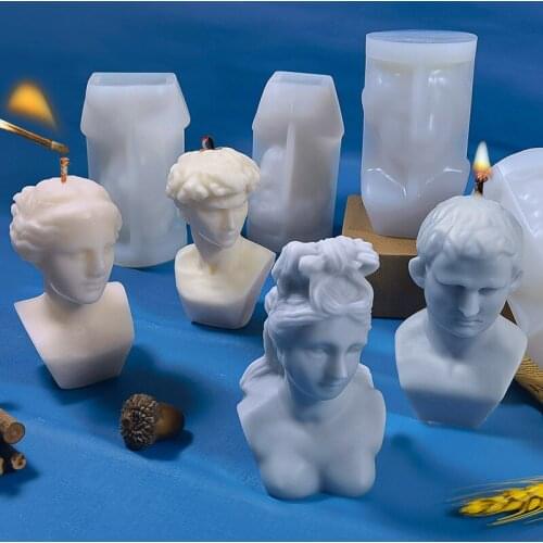 Candle Mold Creative Silicone David Perfume Candle Mold Fragrance Candle Making Wax Mould Plaster Chocolate Soap Mold Cake Mold