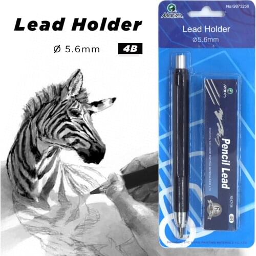 Marley Sketch Pen 5.6MM Automatic Pencil Set 6 4B Lead Pencil Drawing Pen Free Pencil Sharpening Professional Art Supplies
