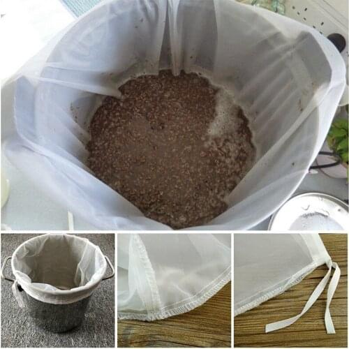 Multi-function Nylon Filter Bag Food Grade Super Fine Mesh Tea Beer Milk Coffee Oil Filtration Strainer Reusable Kitchen Fabric