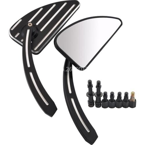 Motorcycle Aluminum black Rear view Side Mirrors Fit For Harley Sportster 1200 883 Dyna Heritage Softail choppers cruisers