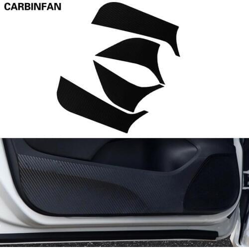 Car Styling Side Door Inner Decal Anti-kick Protective Carbon fiber Flim Sticker 4Pcs/Set For Honda CITY 2015 2016 2017 2018