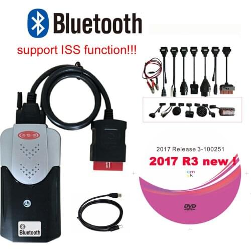 2021 NEW VCI Vd tcs Bluetooth 2017.R3 Keygen on Disk for Vdijk Pro Delphis Car Truck Diagnostic Obd Scanner Tool