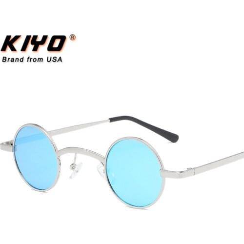 KIYO Brand 2020 New Women Men Round Sunglasses Metal Classic Sun Glasses High Quality UV400 Driving Eyewear 2884