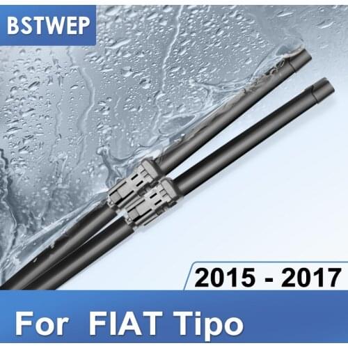 BSTWEP Wiper Blades for FIAT Tipo 356 357 358 Fit Push Button Arms 2015 2016 2017