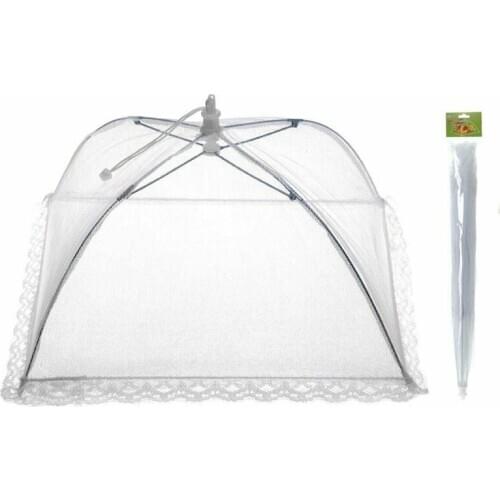 Foldable Household Food Umbrella Washable Mesh Food Lid Picnic Barbecue Party Anti Fly Mosquito Net Tent Kitchen Gadgets