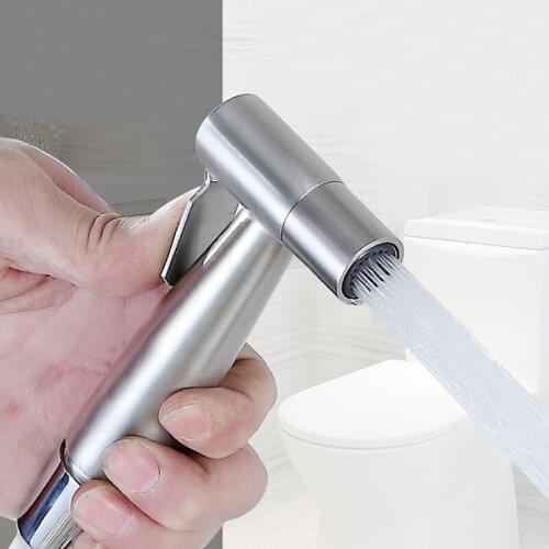 Toilet Stool Bidet Faucet Sprayer Hand Held Self Cleaning Spray Gun Stainless Steel Toilet Bidet Faucet Set Bathroom Shower Head