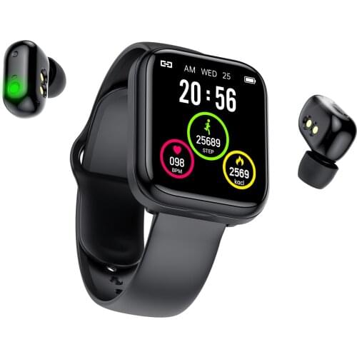 Smart Watch X5 TWS Bluetooth Headset Wireless Earphones Two In One 154inch Call Music Sport Band Smartwatch For Android Ordinary