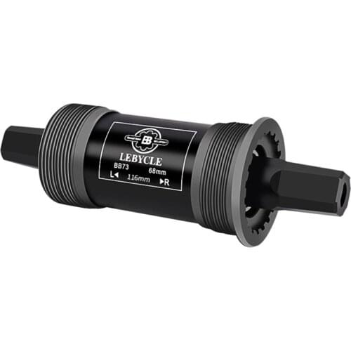 Lebycle Bicycle Bottom Bracket Steel Square Hole Axis, Bottom Bracket Square Hole Bearing Road MTB Bike BB Sets Axis