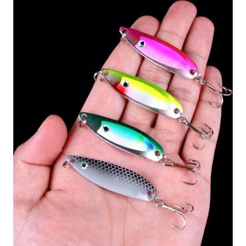 240pcs 5cm 6.5g Metal Spinner Spoon trout Fishing Lure Hard Bait Sequins Noise Paillette Artificial Bait sequins spinner