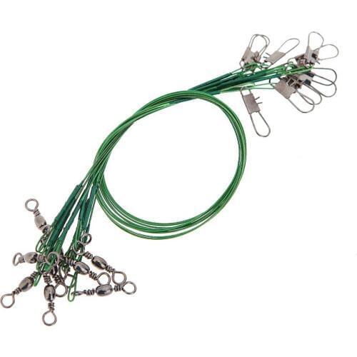 40Pcs/set Fishing Lure Line Fish Wire Trace Leader Swivel Spinner Shark Fishing Wire Leader Connector Fishing Accessory Pesca B4
