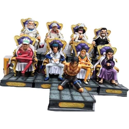 ONE PIECE General of the Navy Borsalino Kuzan Sakazuki prisoner Sengoku Portgas Figure model decoration childrens toy gift
