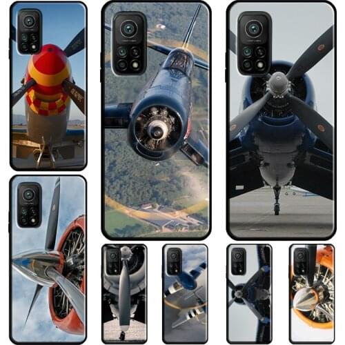 Fighter Propeller Plane Aircraft Cover For POCO X3 Pro F3 M3 Case For Xiaomi Mi 11 Ultra Mi Note 10 Lite 9T 10T Pro Cover
