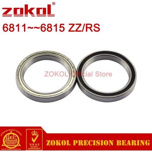 ZOKOL 6811 ZZ RS bearing 6811RS 6811-ZZ 6811Z Deep Groove ball bearing 55*72*9mm