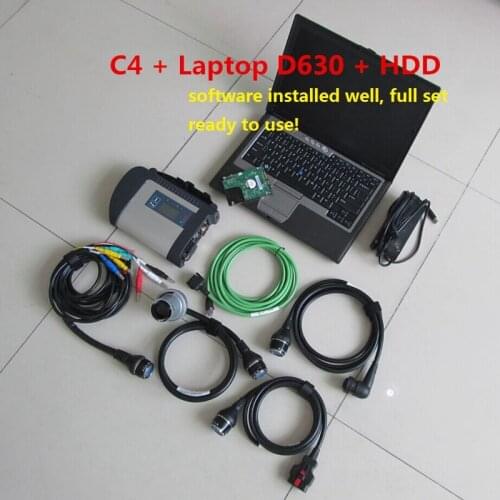 MB Star C4 diagnosis MB Sd Connect compact 4 Diagnostic Tool with software hdd ssd 2021.06V for dell d630 laptop ready to work