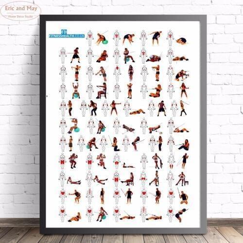 Fitness Health Bodybuilding Canvas Art Print Painting Poster Wall Picture For Living Room Home Decorative Bedroom Decor No Frame