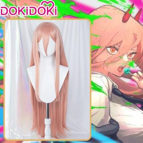 【Ready For Ship 】DokiDoki Manga Chainsaw Man Power Cosplay Wig Long Light Orange
