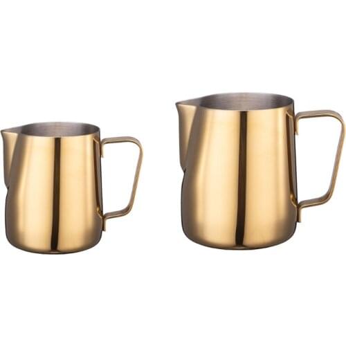Milk Frothing Pitchers Coffee Steaming Pitchers 350/600ml Stainless Steel Jugs for Espresso Cappuccino and Frothing Milk