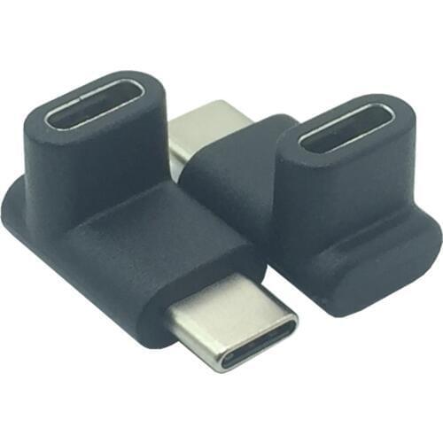 Small Portable 90 Degree Right Angle USB 3.1 Type C Male to Female Converter USB-C Adapter For Samsung Huawei Smart Phone
