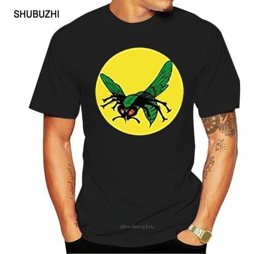 Hot Sell shubuzhi Fashion Mens Hip-hop Front Printed Green Hornet Graphic Crewneck T-shirt
