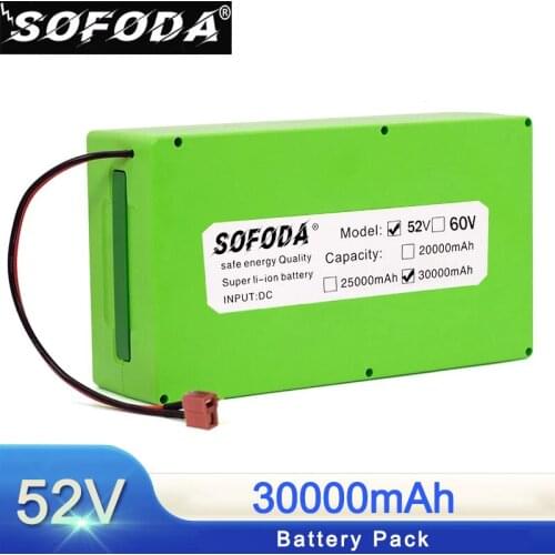 52V/58.8V 18650 Li-ion Battery pack 30Ah 2000W Built in 30A BMS for Electric bicycles Motorcycle modification ebike battery