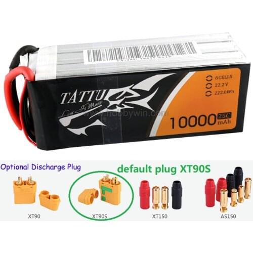 22.2V 6S 10000mAh 25C LiPO Battery XT90S plug for Big Load Multirotor FPV Drone Hexacopter Octocopter