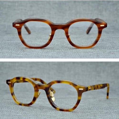 LKK Hand-made radiation-proof computer goggles for men and women retro small-face glasses prescription glasses