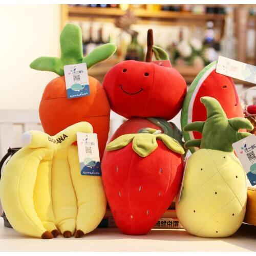 Small Fruit Shape Pillow Cushion Plush toys Doll seat cushion Home Decoration Gift Birthday wedding Home Pillow Seat Cushion