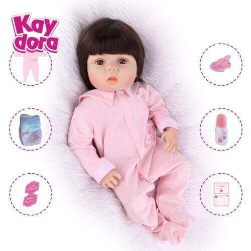 KAYDORA Soft Touch Vinyl Bebe Reborn Baby Dolls 55cm Kids Bath Play Toys Alive Menina Toddler Girls Birthday Surprise Gifts