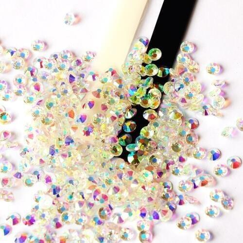 Crystal NO Hotfix Rhinestone Transparent AB Nail Art Decorations Flatback For Manicure Rhinestones On The Nails Accessories
