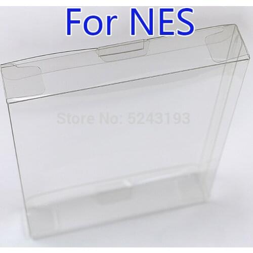 FOR NES game box Clear transparent 8-bit for NES Game Box CIB games plastic PET for NES Protector Case for Nintendo game boxes