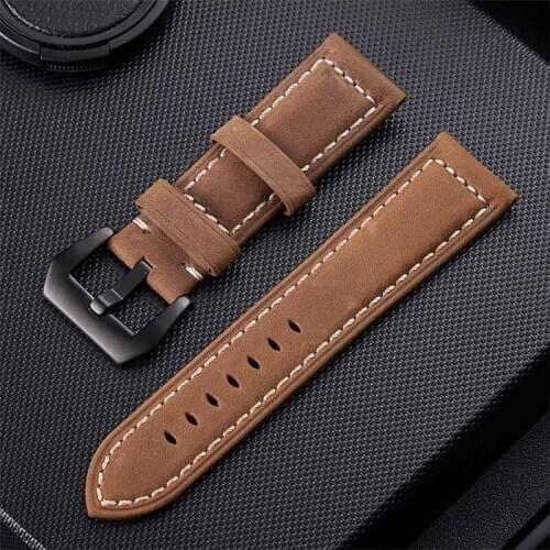 22mm Genuine Leather Strap for Garmin Fenix 6/Fenix 5/Fenix 5 Plus/Forerunner 935 Smart Watch Wrist Band Strap (NOT Quick Fit)
