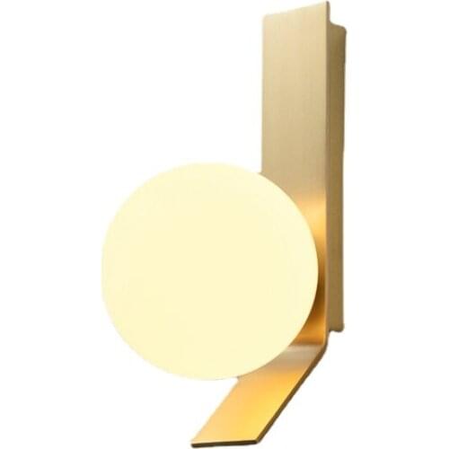 Modern Led Glass Ball Wall Sconce Lamp Designer Bedside Model Living Room Bedroom Light Hotel Bathroom Mirror Front Lighting