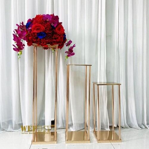 3 size wedding props wrought iron geometric road guide golden wrought iron road guide new wedding road guide box