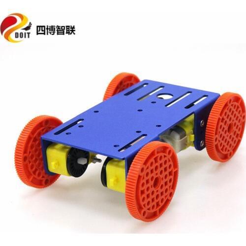 SZDOIT Unassembled C101 Metal Smart 4WD Robot Tank Car Chassis Kit 4-Drive Mobile Robotic Platform 4pcs TT Motor DIY For Arduino