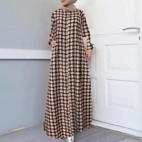 Spring/Summer 2021 Muslim Ladies Cardigan Abaya Middle Eastern Style S-5XL Large Size Long Sleeve Dress Arab Fashion Casual Wear