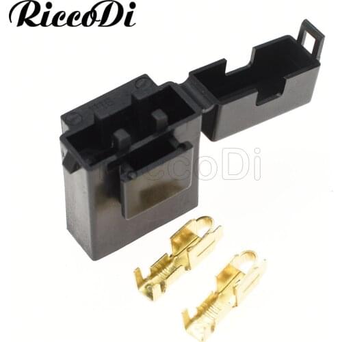 1/5/10/20Sets BX2017D Car Fuse Holder With Terminal Car Insurance Socket Black Lighter Frontal for Standard Fuse