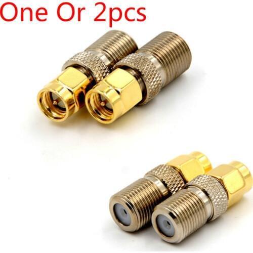 1pc/2pcs RF coaxial coax adapter F Type Female Jack to SMA Male Plug Straight F connector to SMA Connector