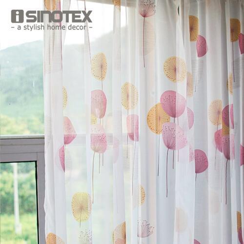 1PCS/Lot iSINOTEX Window Curtain Sheer Screening Fabric Dandelion Transparent Living Room Tulle Voile Curtains
