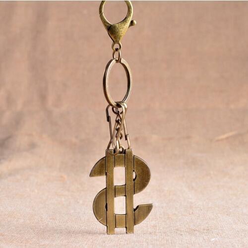 Alloy Vintage Ancient Bronze Key Rings Keychains Pendant Key Accessories Gift For Friends 10PCS