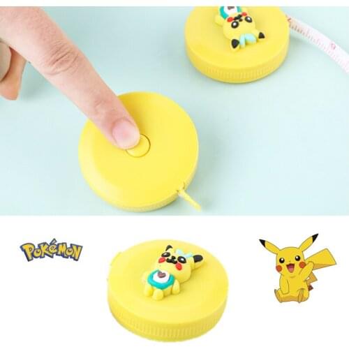 150cm Pokemon Pikachu Cartoon Mini Portable Small Tape Measure Measurement Ruler Childrens Height Measurement Office Tool