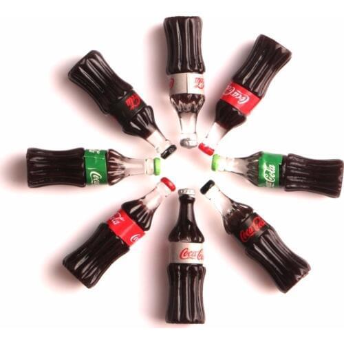 20Pcs Mixed Resin Cola Bottle Decoration Crafts Kawaii Cute Flatback Cabochon Embellishments For Scrapbooking DIY Accessories