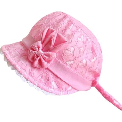 2021 Baby Toddler Girls Hat Summer Cartoon Bow Lace Cap Infant Baby Boy Girl Peach Heart Printing Breathable Cap Sunhat Hats