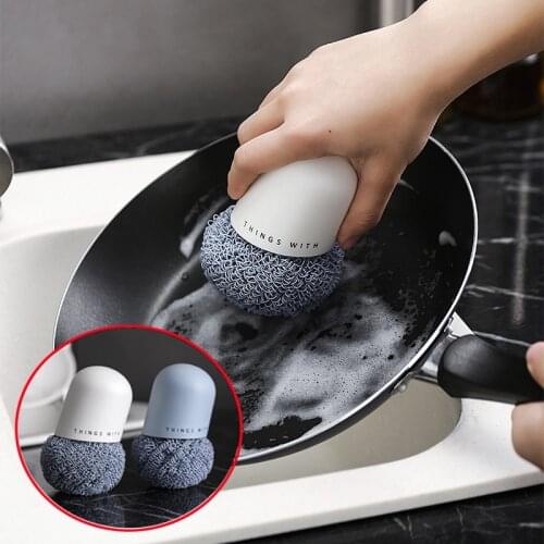 3PCS/Set Cleaning Brushes Nordic Kitchen Tools Scrubber Dish Washing Brush Bowl Pot Brush Dishwashing Cleaner New Design Brush