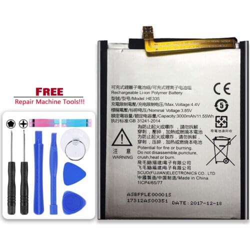 3000mAh Mobile Battery HE335 For Nokia 6 Nokia6 N6 TA-1000 TA-1003 TA-1021 TA-1025 TA-1033 TA-1039