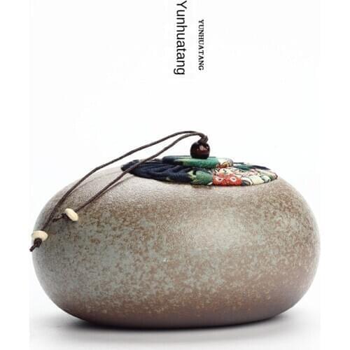 Big Trumpet Tea Manual Stoneware Sealed Storage Tank Tea Ceramic Pot Tea Container Ceramic Jar Tea Bucket Tea Tin Containers