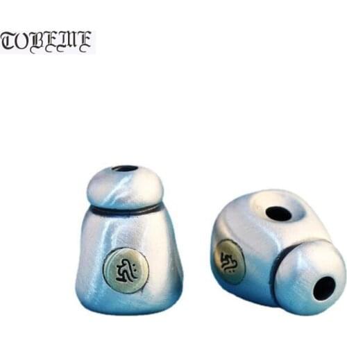 Handcrafted 925 Silver Tibetan Guru Bead Sterling Malas Three-hole Bead Buddhist Prayer Beads Guru