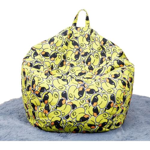 Bean Bag Sofa Covers (No Filler) Ultra Soft Cartoon Animal Print Beanbag Chair Cover Stuffed Toys Dolls Storage Home Textile