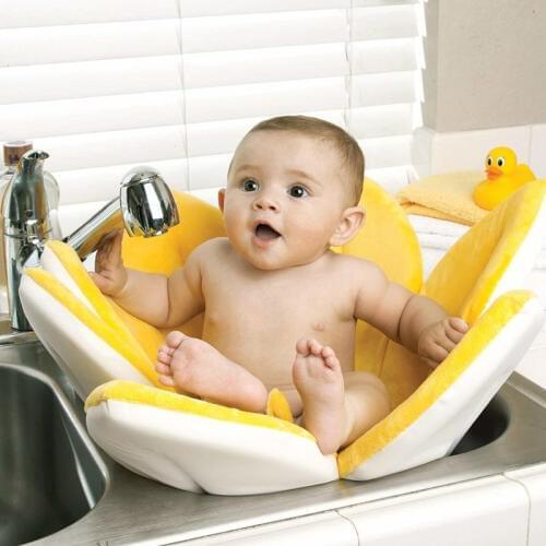Baby Bath Mat Portable Shower Infant BathTub Pad Non-Slip Crawling Mat Newborn Safety Bath Support Seat Play Bath Cushion