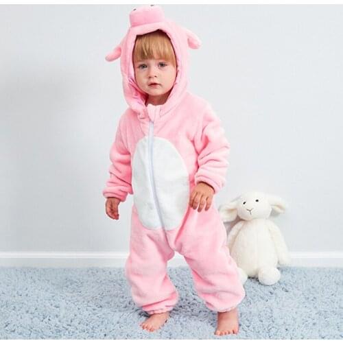 Newborn Baby Hooded Romper Baby Boys Girls Soft Warm Winter Long Sleeve Animal halloween Jumpsuit Cute Clothing For 3-24M