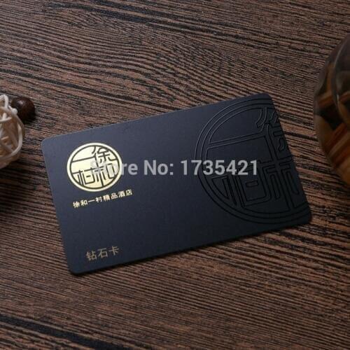 Hot stamping gold/silver bulge VIP membership card with Hi-Co mag stripe